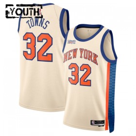 NBA New York Knicks Trikot Karl Anthony Towns Nike 2025-26 City Edition Weiß Swingman - Kinder